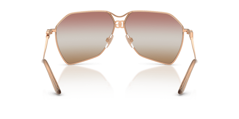 Dolce & Gabbana DG2326 in Rose Gold / Pink Gradient Brown Mirror (1298EL) - Alternate View