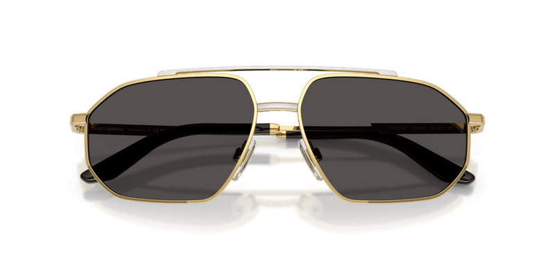 Dolce & Gabbana DG2328 in Gold/Silver / Dark Grey (131387) - Front View