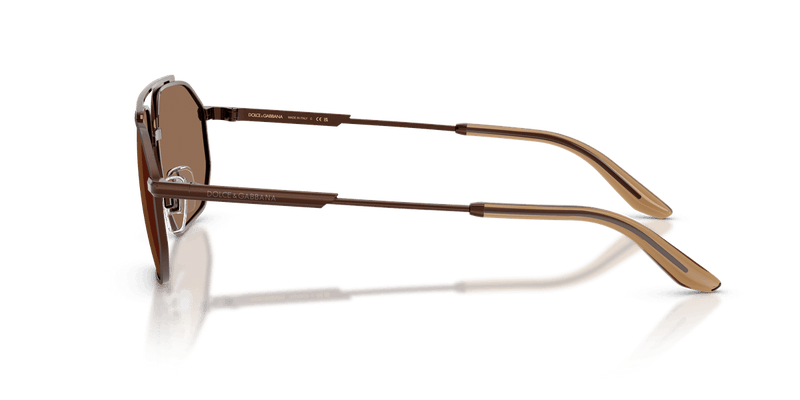 Dolce & Gabbana DG2328 in Brown/Matte Brown / Dark Brown (133673) - Temple Detail
