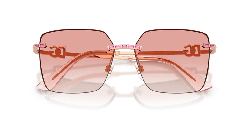 Dolce & Gabbana DG2332B in Rose Gold / Clear Gradient Pink (12988D) - Side View