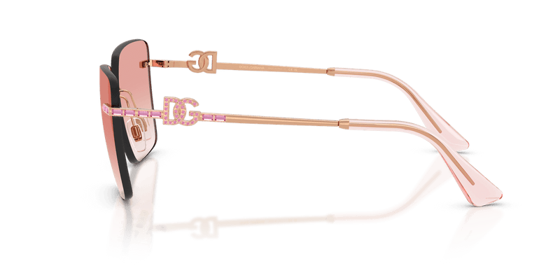 Dolce & Gabbana DG2332B in Rose Gold / Clear Gradient Pink (12988D) - Temple Detail