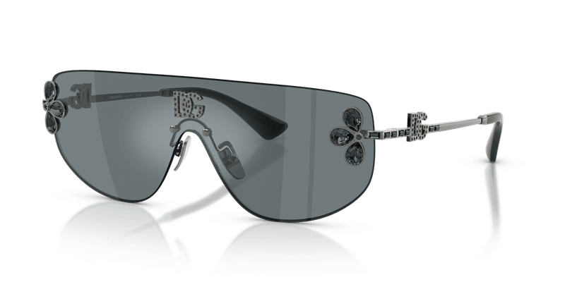 Dolce & Gabbana DG2333B in Dark Gunmetal / Grey Mirror Black (12866G) - Front View