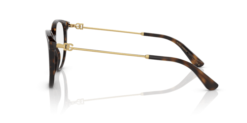 Dolce & Gabbana DG3363 in Havana / Demo Lens - Side View
