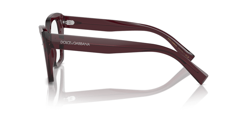 Dolce & Gabbana DG3386 in Transparent Violet / Demo Lens - Side View