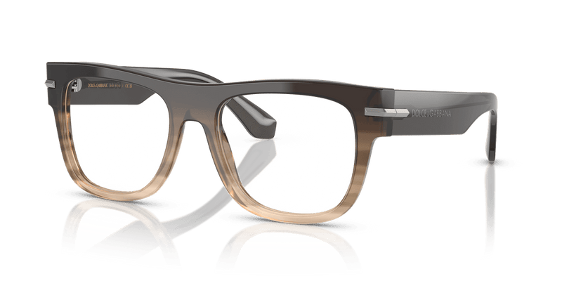 Dolce & Gabbana DG3407 in Gradient Striped Grey / Demo Lens - Front View