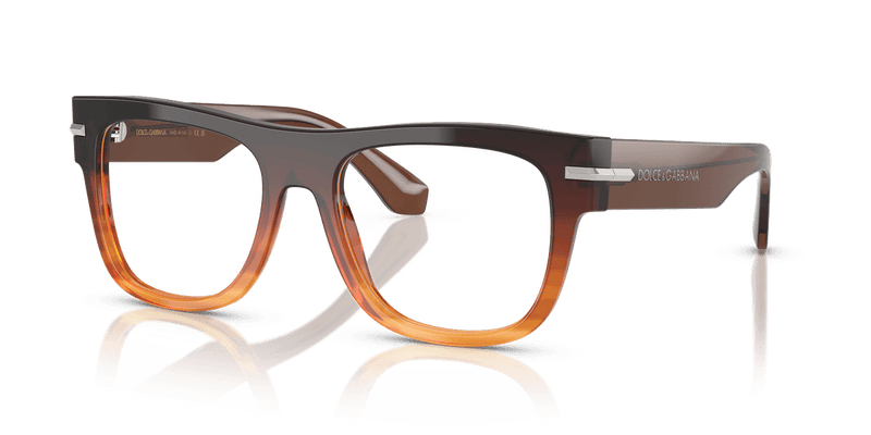 Dolce & Gabbana DG3407 in Gradient Striped Brown / Demo Lens - Alternate View