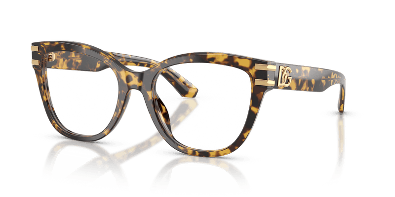 Dolce & Gabbana DG3418 in Yellow Havana / Demo Lens - Alternate View