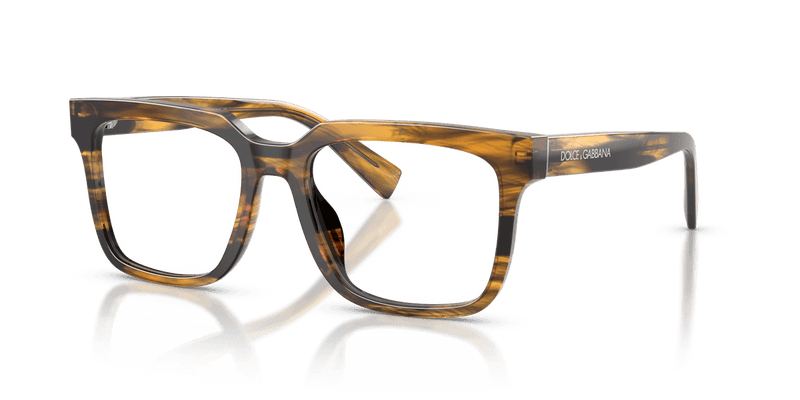 Dolce & Gabbana DG3422 in Striped Brown / Demo Lens - Front View