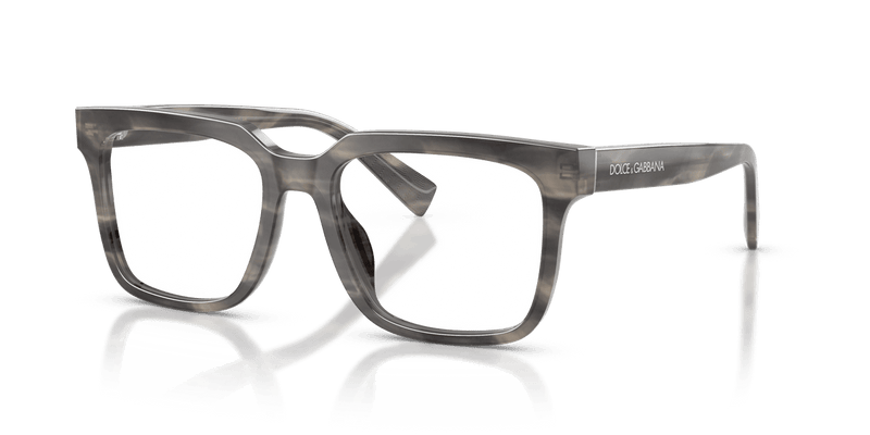 Dolce & Gabbana DG3422 in Striped Grey / Demo Lens - Alternate View