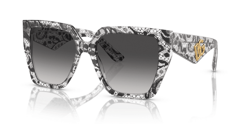 Dolce & Gabbana DG4438 in Black Lace / Grey Gradient (32878G) - Front View