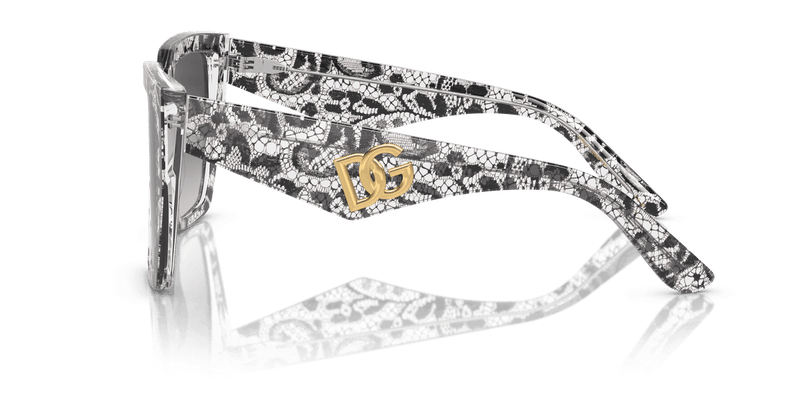 Dolce & Gabbana DG4438 in Black Lace / Grey Gradient (32878G) - Temple Detail