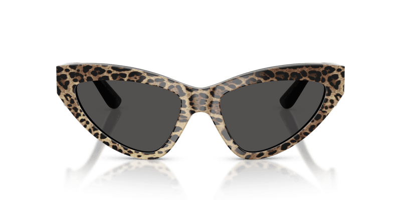 Dolce & Gabbana DG4439 in Leo Brown On Black / Dark Grey - Temple Detail