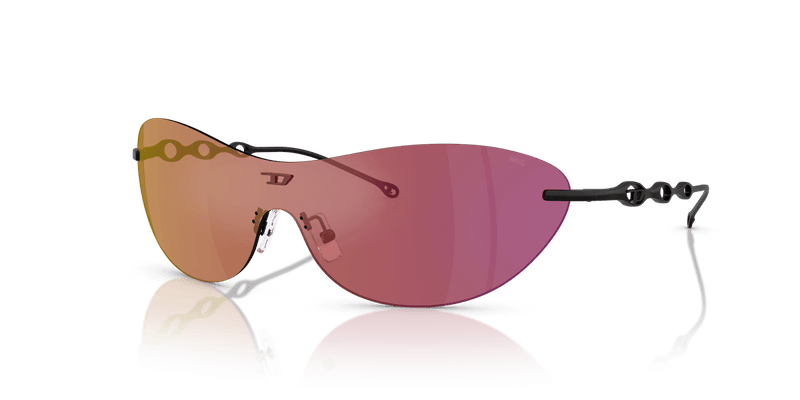 Diesel DL1006 in Matte Black / Dark Violet Mirror Red - Alternate View