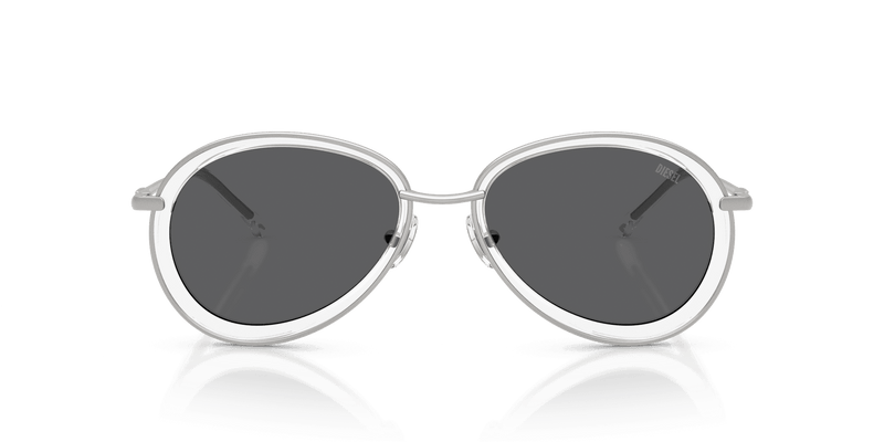 Diesel DL1016 in Matte Silver / Solid Grey (100787) - Back View