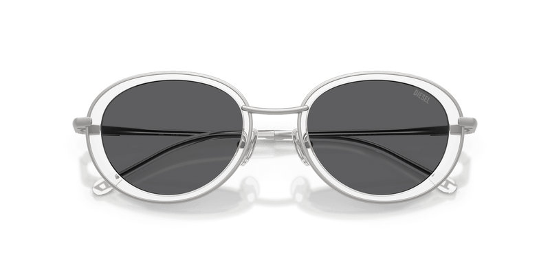 Diesel DL1018 in Matte Silver / Dark Grey (100787) - Side View