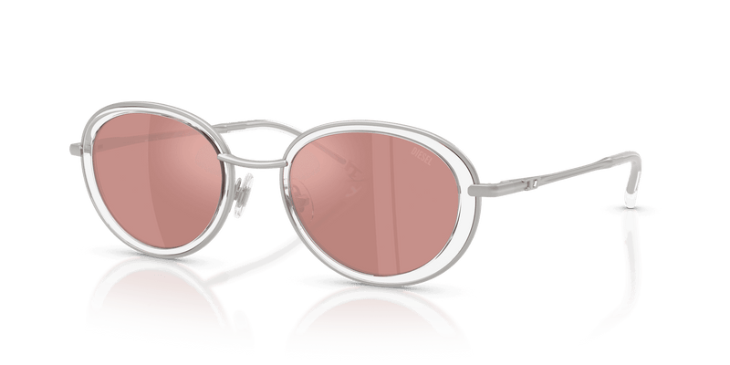 Diesel DL1018 in Matte Silver / Pink Mirror Pink (1007E4) - Alternate View