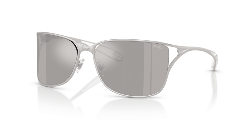 Diesel DL1019 in Matte Silver / Ivory Mirror Internal Silver (10076G) - Front View