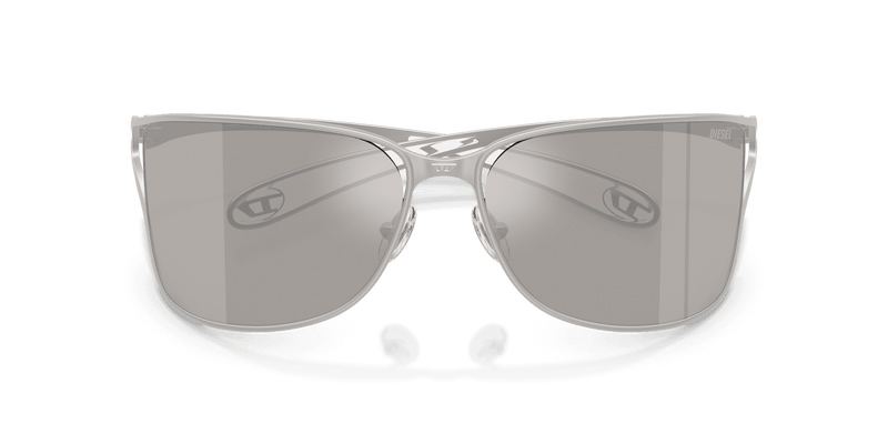 Diesel DL1019 in Matte Silver / Ivory Mirror Internal Silver (10076G) - Side View