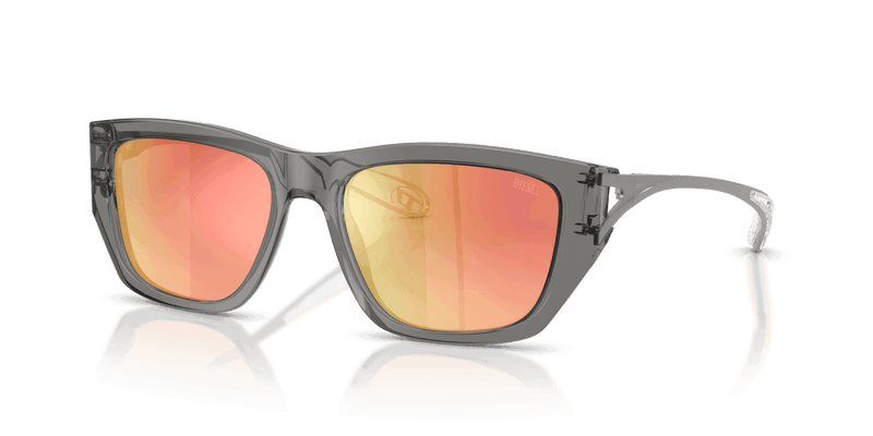 Diesel DL2006 in Transparent Dark Grey / Green Gradient Brown Mirror Red (2027B6) - Alternate View