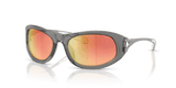 Transparent Dark Grey / Green Gradient Brown Mirror Red (2027B6)