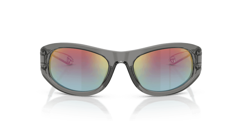 Diesel DL2007U in Transparent Dark Grey / Green Gradient Brown Mirror Red (2027B6) - Alternate View
