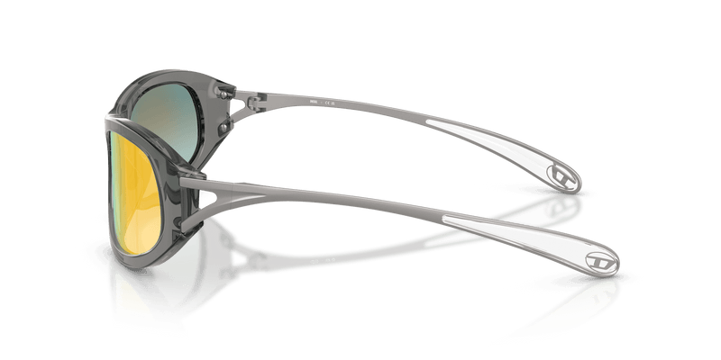 Diesel DL2007U in Transparent Dark Grey / Green Gradient Brown Mirror Red (2027B6) - Alternate View