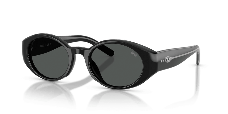 Diesel DL2008U in Solid Black / Solid Black (200187) - Front View
