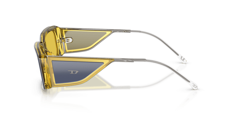 Diesel DL2017U in Metal Yellow / Yellow Mirror Internal Silver (2046V9) - Front View
