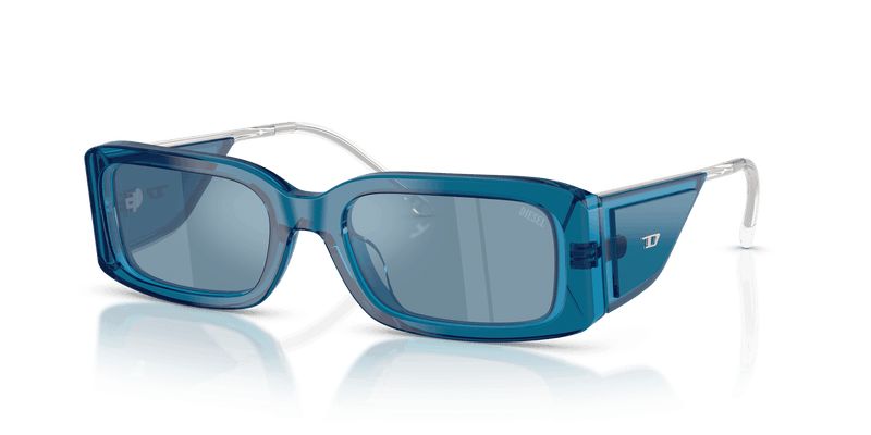 Diesel DL2017U in Transparent Blue / Light Blue Mirror Silver (20511U) - Front View