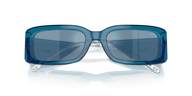 Diesel DL2017U in Transparent Blue / Light Blue Mirror Silver (20511U) - Side View