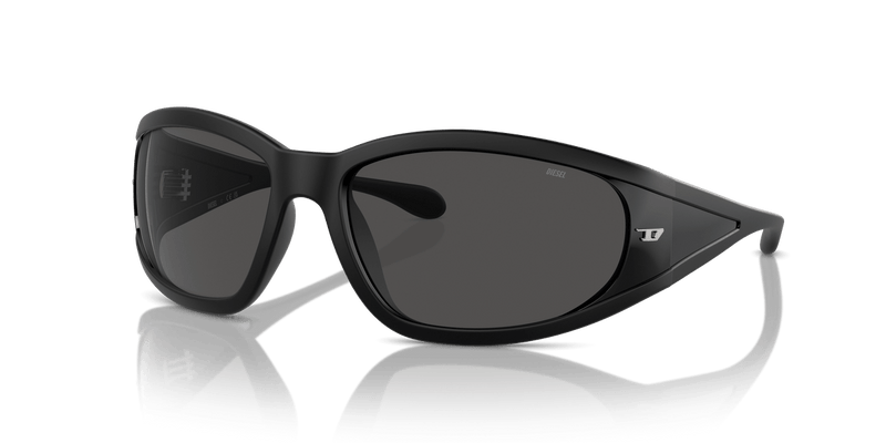 Diesel DL3002 in Matte Black / Dark Grey - Front View
