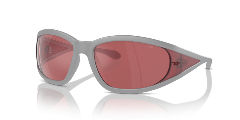 Diesel DL3002 in Matte Grey / Red Hiper Mirror - Alternate View