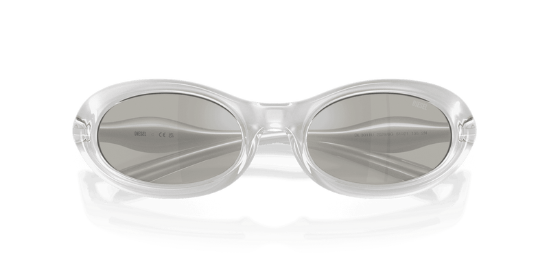 Diesel DL3011U in Metallic Crystal / Light Grey Mirror Silver (20296G) - Side View