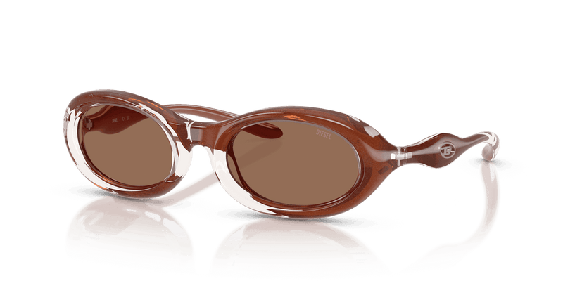 Diesel DL3011U in Crystal/Varnish Brown / Dark Brown (203373) - Alternate View
