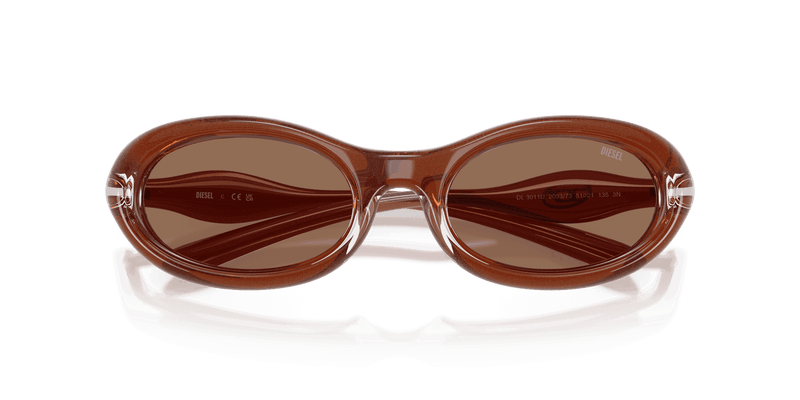 Diesel DL3011U in Crystal/Varnish Brown / Dark Brown (203373) - Alternate View