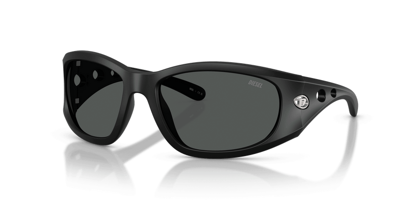 Diesel DL3012U in Black Matte / Dark Grey (200287) - Front View
