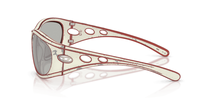 Diesel DL3012U in White/Red / Mirror Silver (20108V) - Alternate View