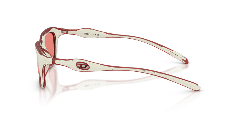 Diesel DL3013U in White Barrelling Red / Gradient Mirror Red (20107E) - Alternate View