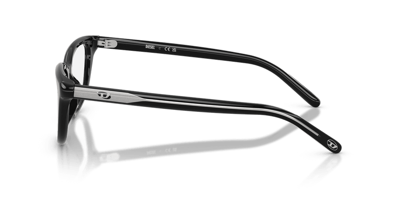 Diesel DL4016F in Solid Black / Demo Lens - Side View