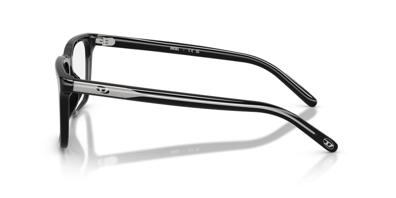 Diesel DL4018U in Solid Black / Demo Lens - Side View