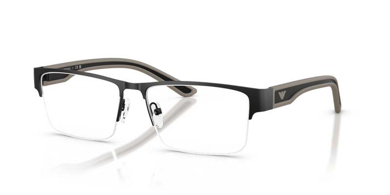 Emporio Armani EA1182 in Rubberized Matte Black / Demo Lens - Front View