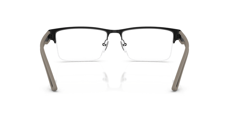 Emporio Armani EA1182 in Rubberized Matte Black / Demo Lens - Back View