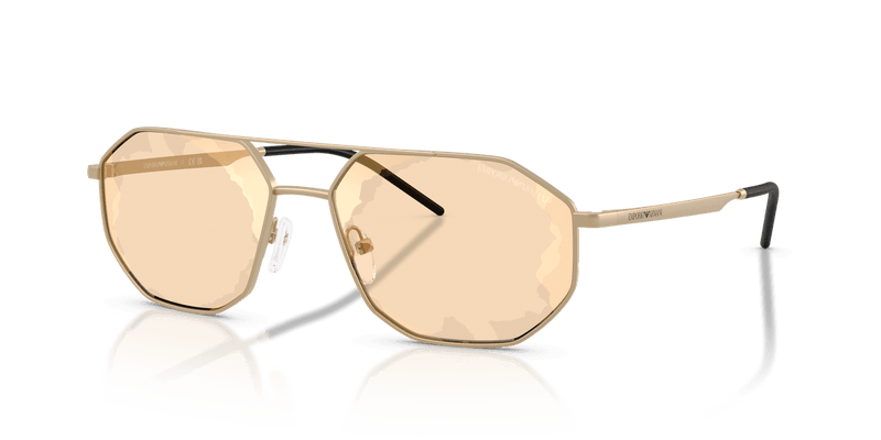 Emporio Armani EA2147 in Matte Pale Gold / Brown Mirror Gold (30027L) - Alternate View
