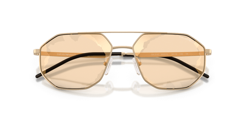 Emporio Armani EA2147 in Matte Pale Gold / Brown Mirror Gold (30027L) - Alternate View