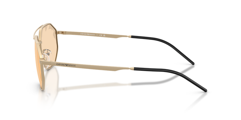 Emporio Armani EA2147 in Matte Pale Gold / Brown Mirror Gold (30027L) - Alternate View