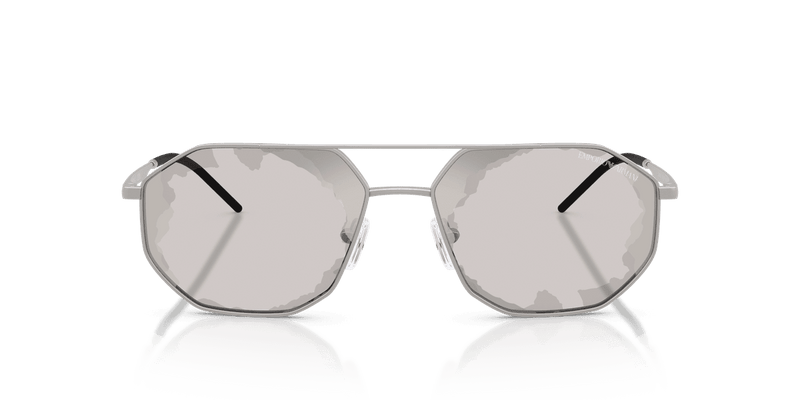 Emporio Armani EA2147 in Matte Silver / Smoke Mirror Black (30157F) - Alternate View