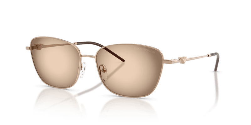 Emporio Armani EA2170 in Shiny Rose Gold / Brown Grey Gradient (301113) - Front View