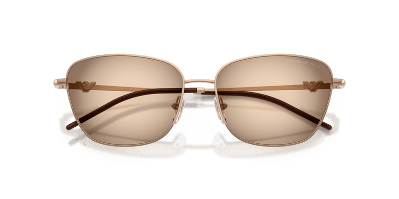 Emporio Armani EA2170 in Shiny Rose Gold / Brown Grey Gradient (301113) - Side View