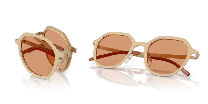 Emporio Armani EA2176 in Matte Pale Gold / Orange - Temple Detail