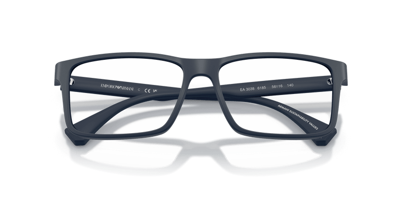 Emporio Armani EA3038 in Matte Blue (6185) - Side View